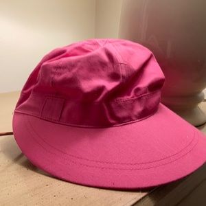 Hot pink cotton sports sun hat